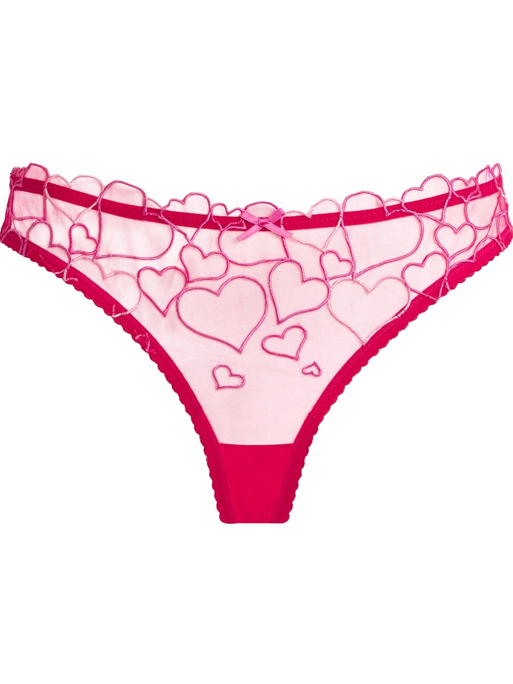 SKIMS Tulle Embroidered Hearts Thong